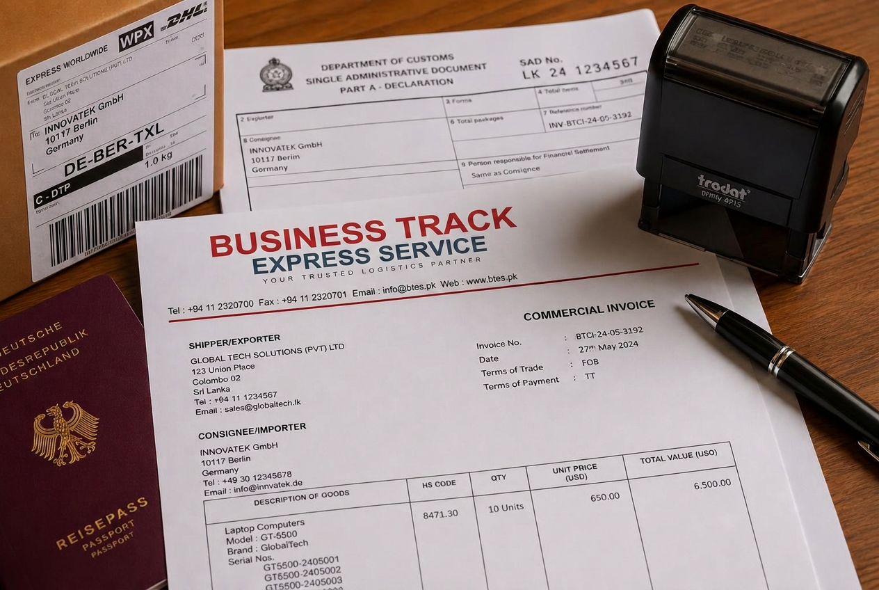 Sealed document envelope with an official verification stamp